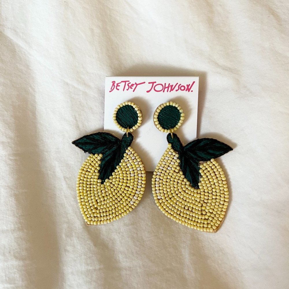 Betsey Johnson Lemon Earrings